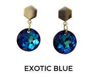 Gold Hexagon Earrings